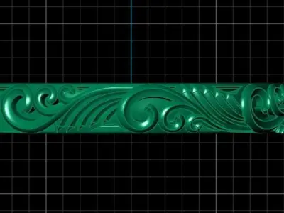 Carved design band 3D print model