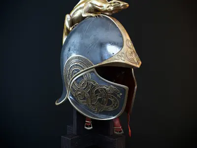 Dragon Helm and Dragon Sword 3D model