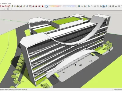 Sketchup Office building H8 3D model