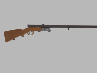 Antique Shotgun Rifle 3D model