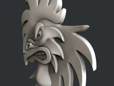 3d STL models for CNC rooster 3D model