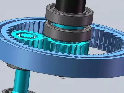 A planetary gear mechanism 3D model