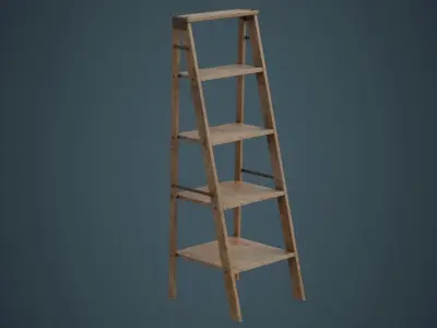 Step Ladder 1B Low-poly 3D model
