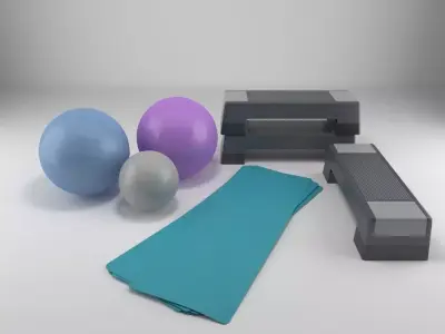 Gym Equipment 3D model 4