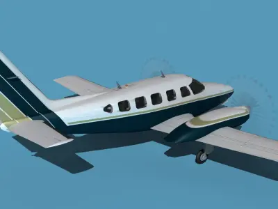 Piper PA-31-350 Navajo Chieftain V10 3D model