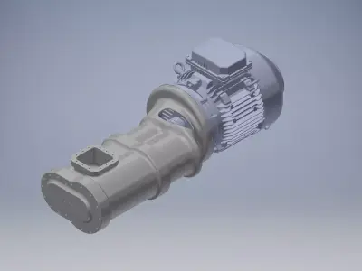 Screw Compressor Assembly 3d model 3D model