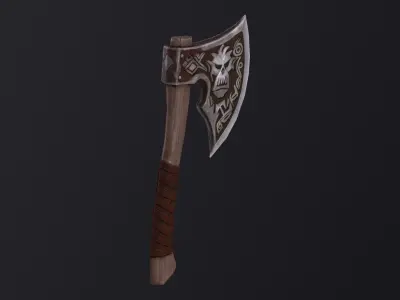 Axe Skullcleaver Low-poly 3D model