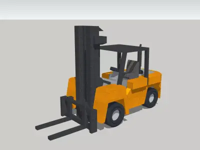 Heavy Duty Forklift Truck by Outland Models Low-poly 3D model