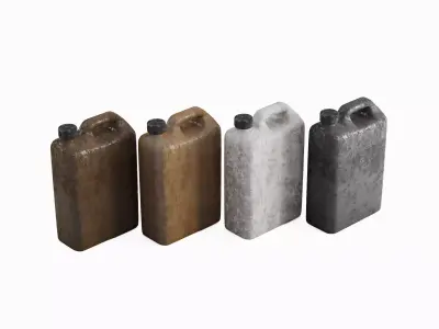 Old Plastic Canister Set 3D model