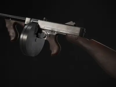 M1 Thompson Low-poly 3D model