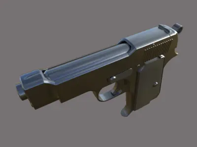 Pistol High Poly 3 Free low-poly 3D model