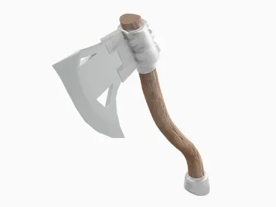 Fantasy Medieval Axe Low-poly 3D model
