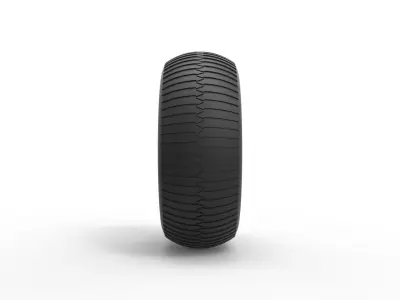 Vintage monster truck tire Scale 1 to 25 3D print model