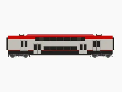 Stadler KISS EMU Caltrain 3D model