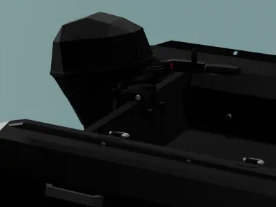 ZODIAC MILPRO FC 470 low poly Low-poly 3D model
