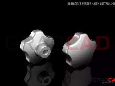 Small Aluminium Knob Free 3D model