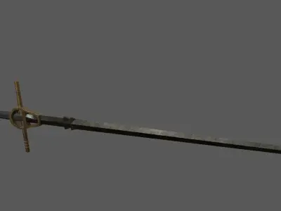 Two handed sword Low-poly 3D model