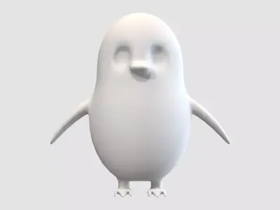 little cartoon penguin  3D model