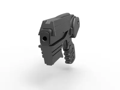 Peacekeeper Pulse Blaster Pistol from Farscape TV series 3D model
