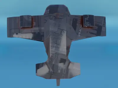 Plane-Model paper airplane flying in sky 3D model