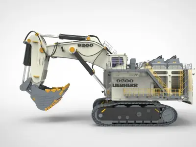 Liebherr R9200 Mining Excavator 3D model
