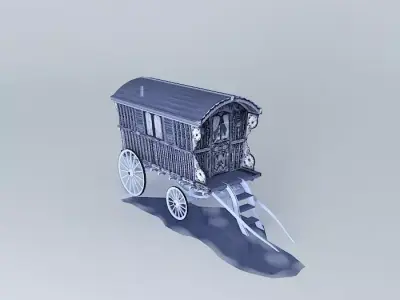 HALLOWEEN Gypsy Wagon Free 3D model