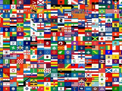 Set of 500 flag  Texture