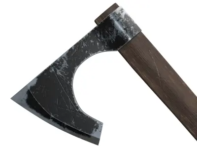 Battle Axe 02 Low-poly 3D model