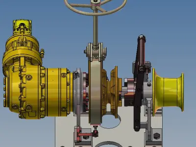 Anchor mooring winch H 12 K2 3D model