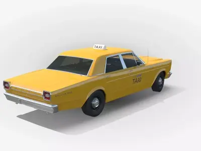 Galaxie 1966 Taxi 3D model
