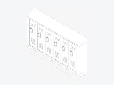 Locker Multi - Generic - Locka Low-poly 3D model