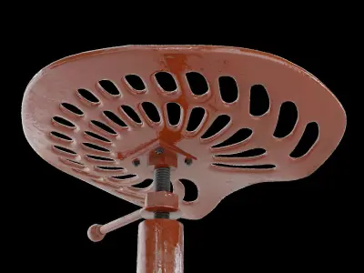 Tractor Seat Industrial Bar Stool 3D model