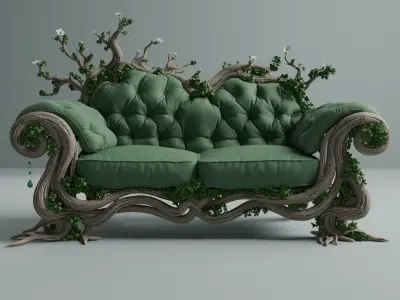 Fantasy Enchanted Forest Sofa 3D model