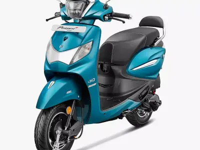 Hero PLEASURE XTEC Scooter Connected Bluish Teal  Low-poly 3D model