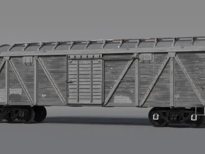 Cargo Wagon Black 3D model