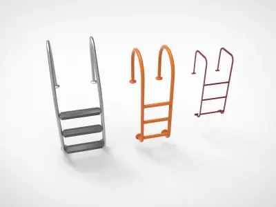 Boat stairs deck 3D model