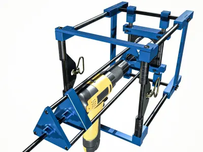 Safe Drill Rig Low-poly 3D model