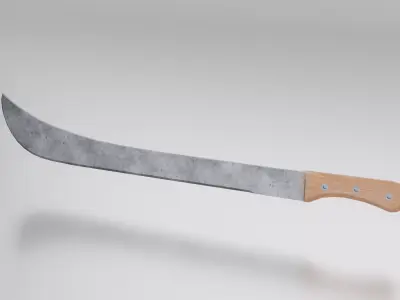Game Ready Machete - PBR Melee Weapon Low-poly 3D model