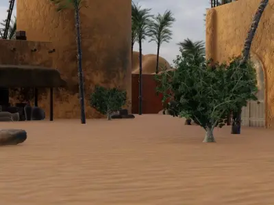 Desert Village Layout 3D model purchase