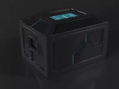 Sci-Fi Box Container 3D model