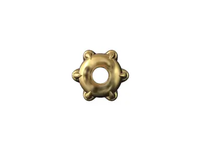 6 carved claw bead bracelet charm and pendant 3D print model