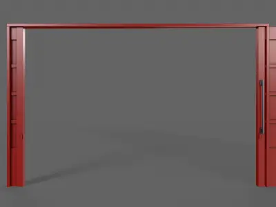 PBR Industrial Gate 2 Low-poly 3D model