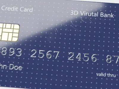 Credit Card V3 - Generic Payment Prop with Custom Design 3D model