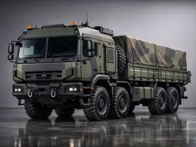 Military Logistics Transport Truck Heavy Duty Cargo Vehicle 3D model