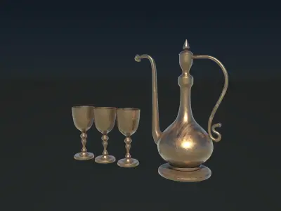 Antique Selling Brass 3D model