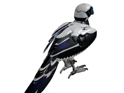 Robotic Bird Drone SciFi Raven 3D model