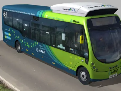 Wrightbus Streetlite Arriva Electric Bus 2014 Low-poly 3D model