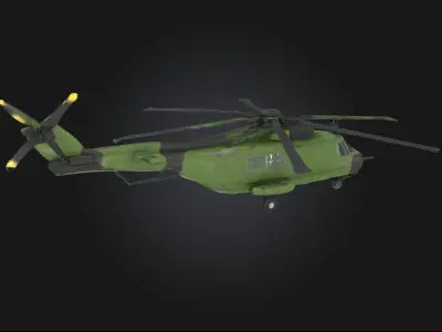 Camouflage Helicopter in Flight Stealth and Agility in the 3D model