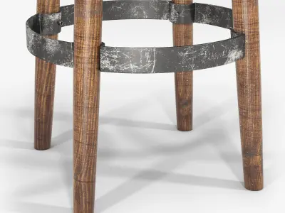 Industrial Bar Stool 3D model buy