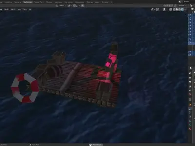 Pier on the ocean 3D model